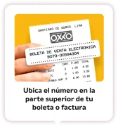 Ubica el número en la parte superior de tu boleta o factura